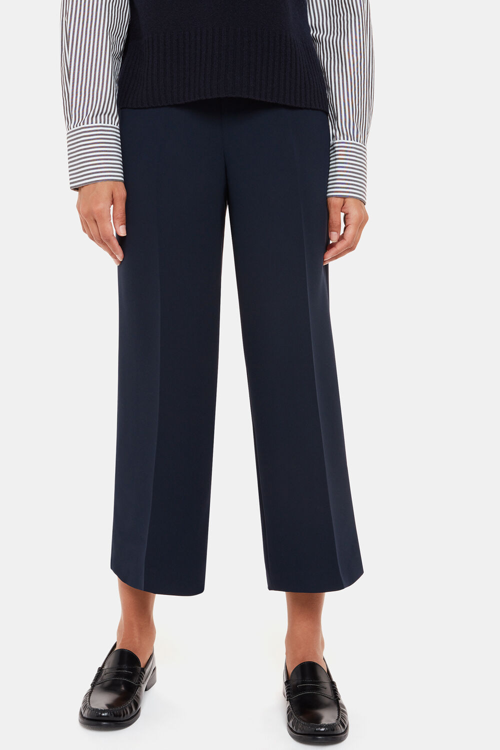 Wide Leg Cropped Trouser