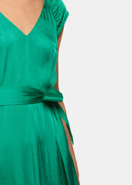Arie Hammered Satin Midi Dress