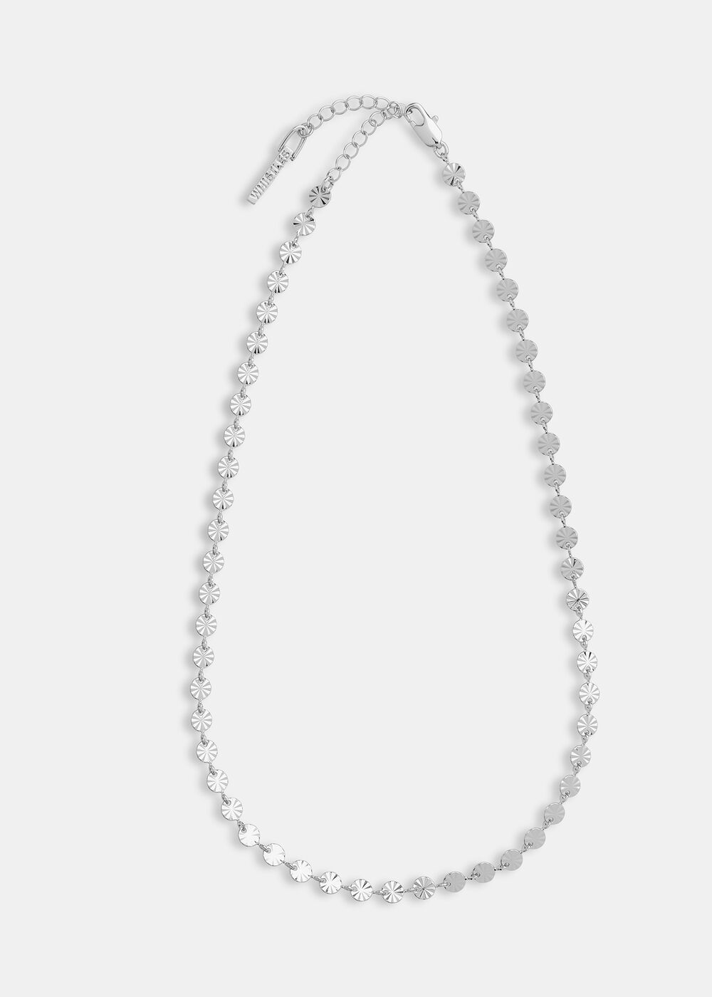 Textured Circle Chain Necklace