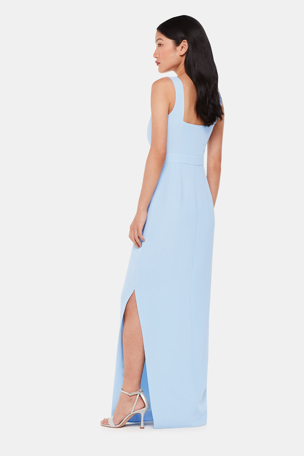 Pale Blue Mila Square Neck Maxi Dress