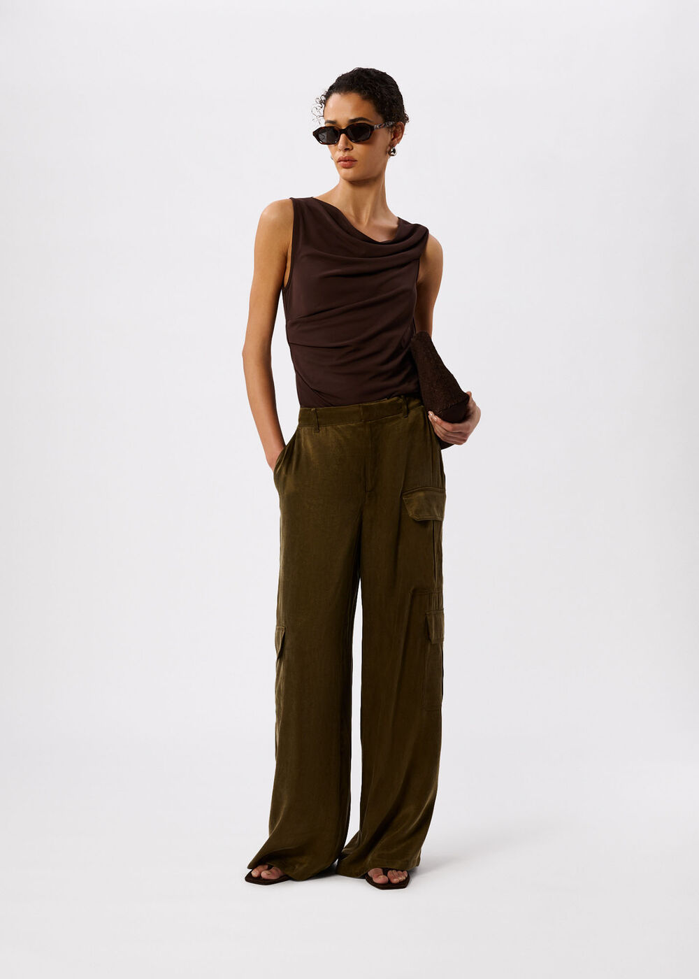 Drape Neck Jersey Top