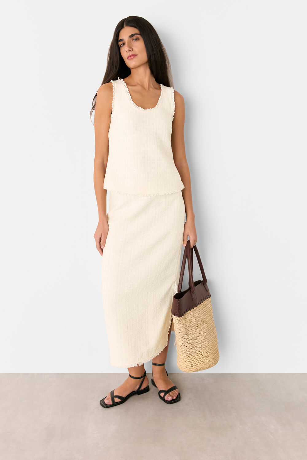 Lucie Boucle Pencil Midi Skirt