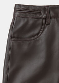 Leather Barrel Leg Trouser