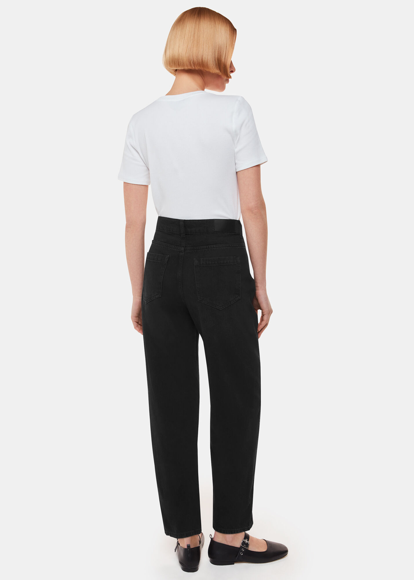 Black Authentic Barrel Leg Jean