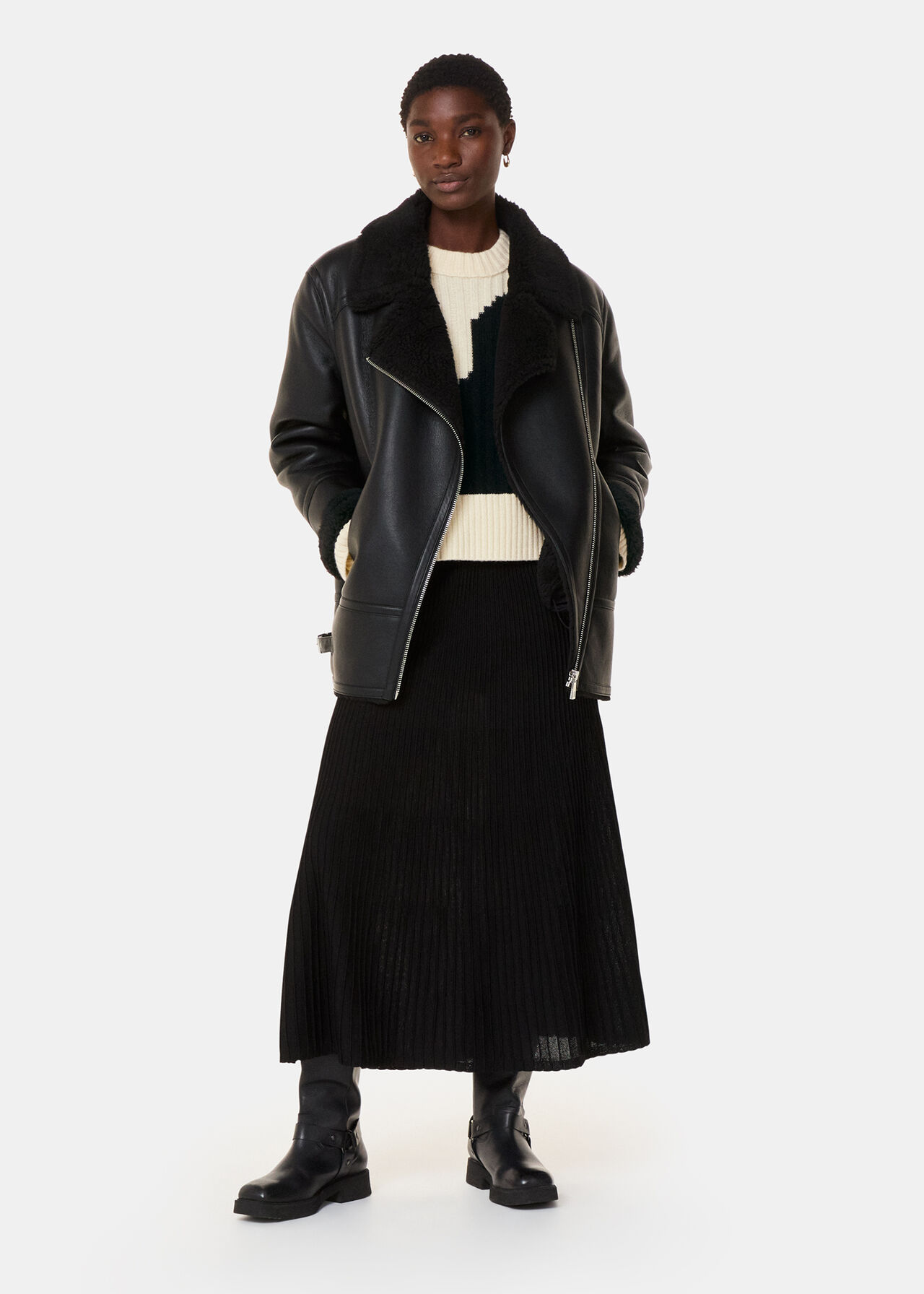 Graphic Intarsia Wool Knit