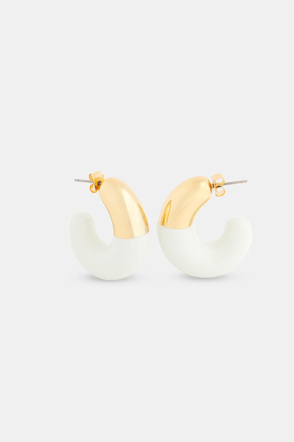 Enamel Bulbous Curved Hoop