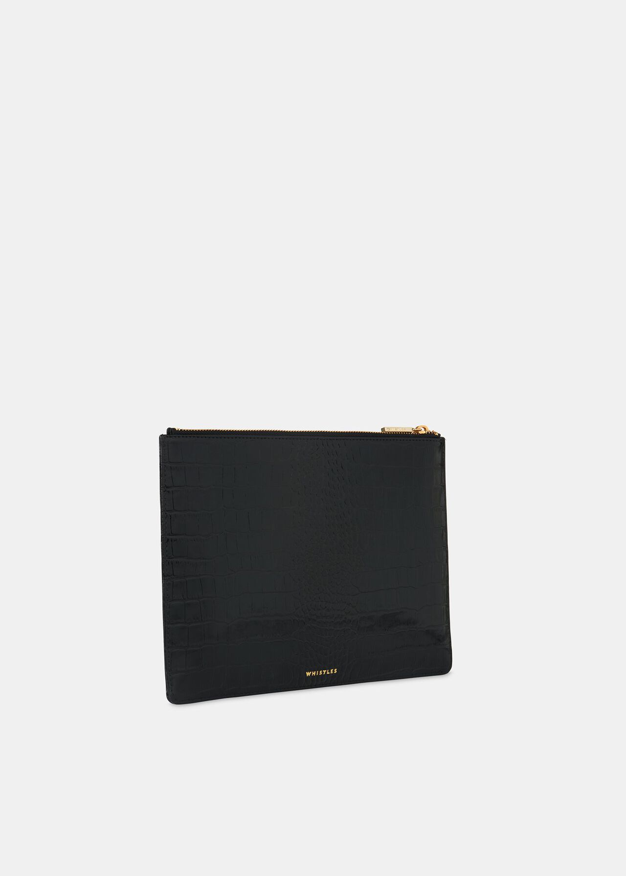 Shiny Croc Medium Clutch