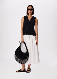 Cotton Boucle Fringe Tank