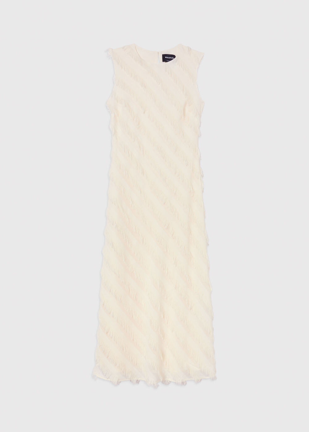 Diagonal Fringe Textured Dress