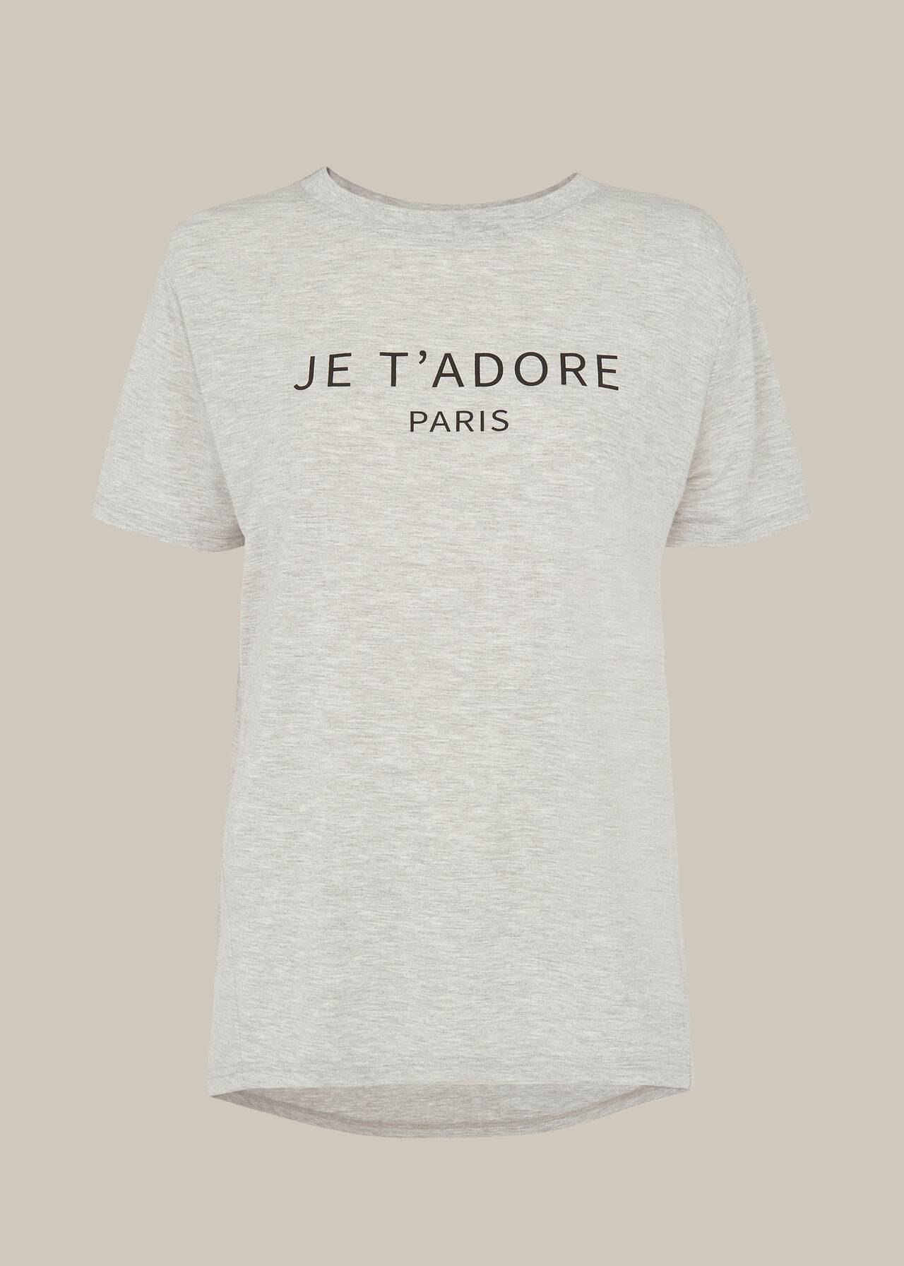 Je TAdore Paris Logo Tshirt Grey/Multi