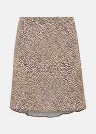 Dashed Leopard Mini Bias Skirt