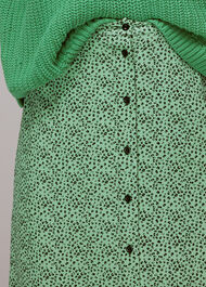 Ink Leopard Button Front Skirt