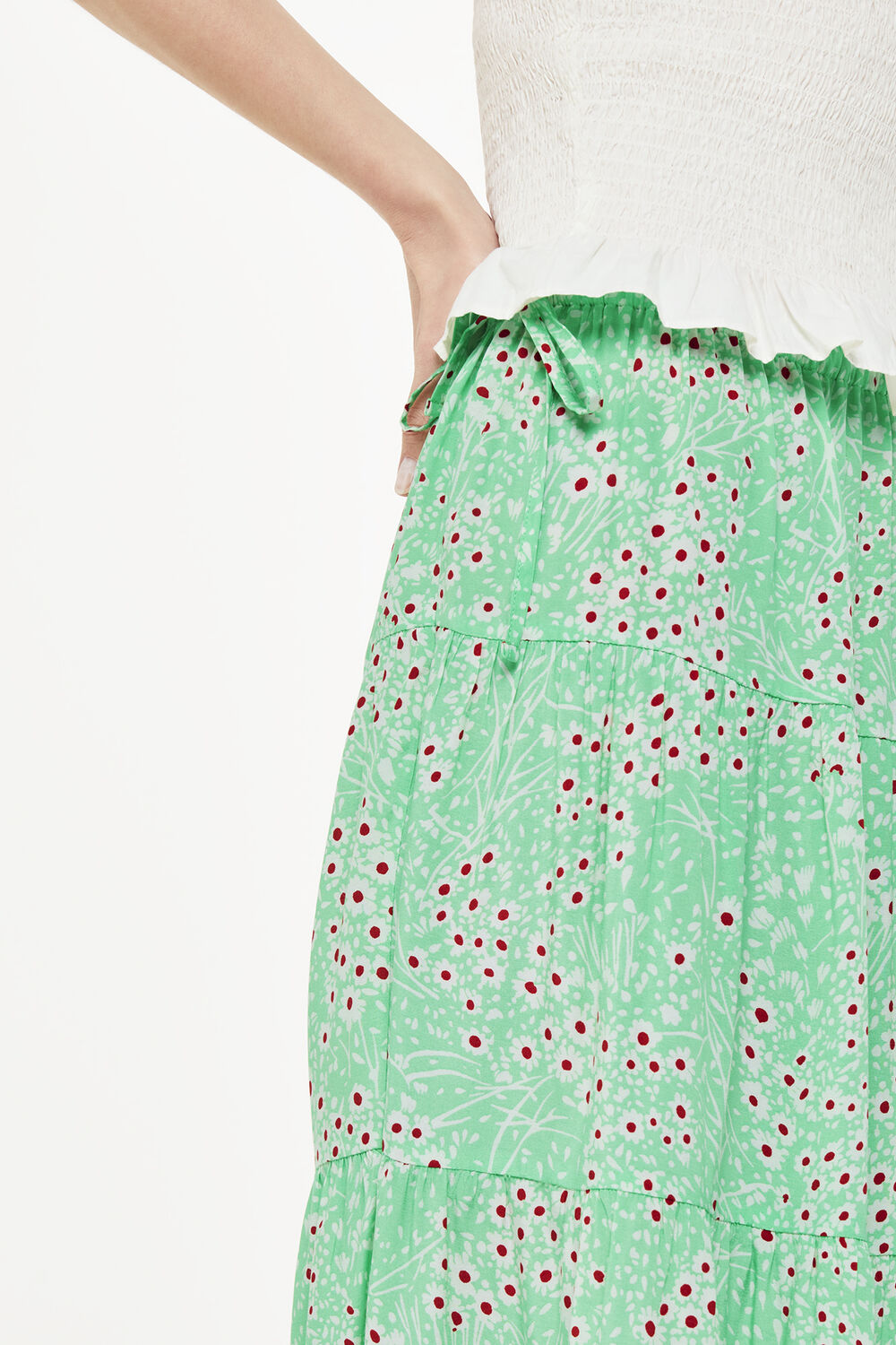 Daisy Meadow Tie Side Skirt