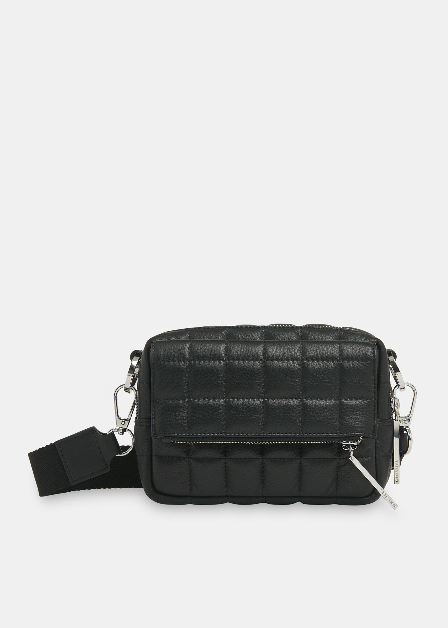 Black Quilted Bibi Crossbody Bag | WHISTLES | Whistles US |