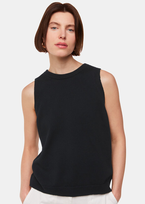 Black Twist Back Detail Sweater Vest