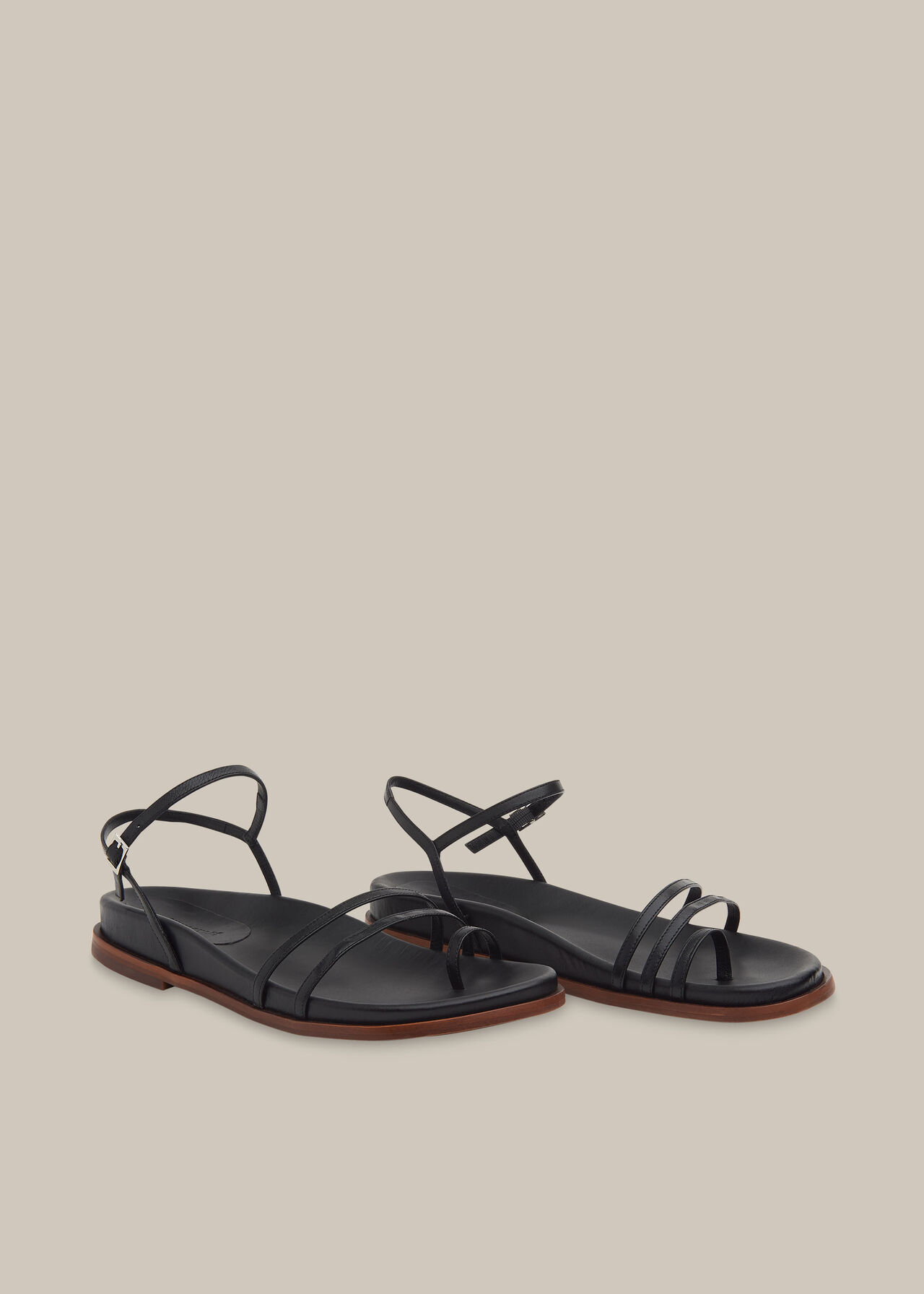 Isobel Strappy Footbed Sandal Black