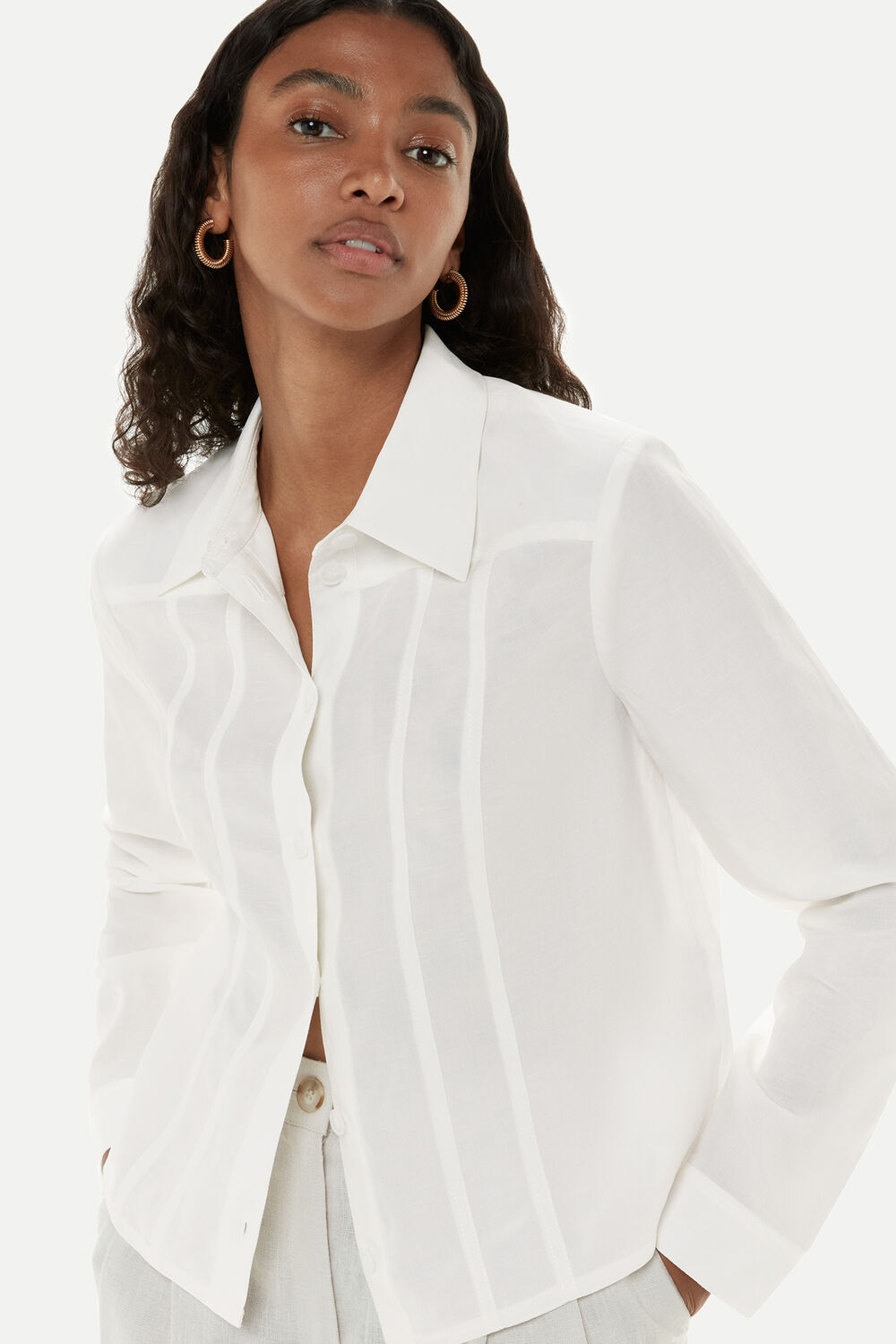 White Cloe Seam Detail Shirt