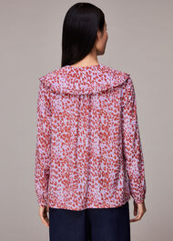 Summer Cheetah Collar Top