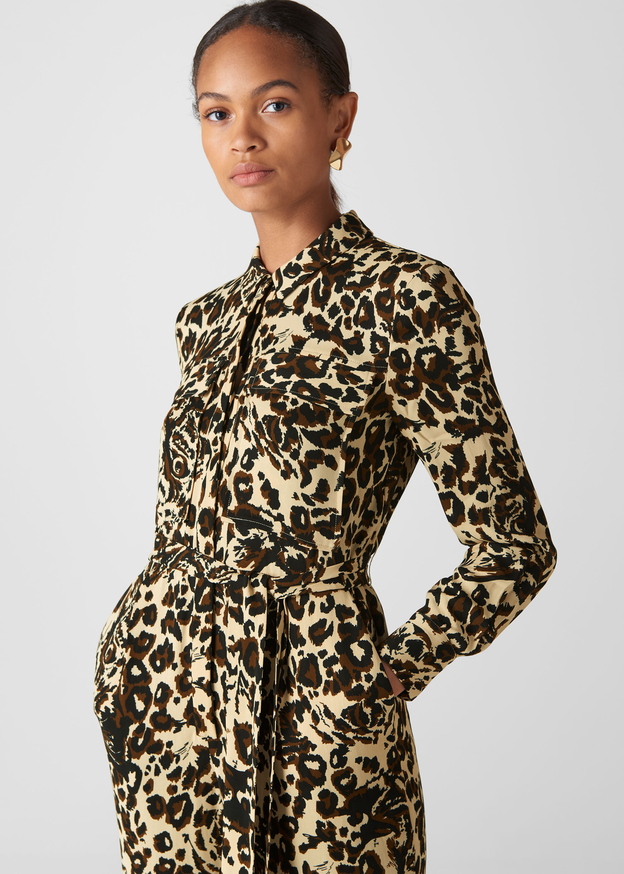 Whistles Leopard Print Jumpsuit 2025