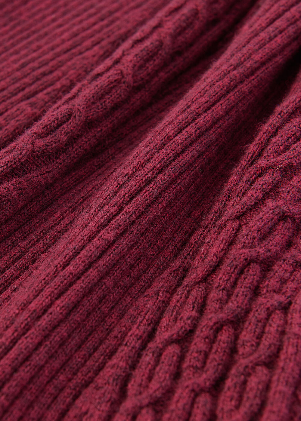 V Neck Cable Ribbed Knit Dress