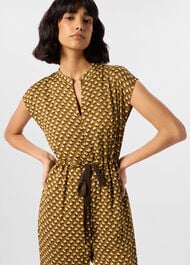 Ikat Spot Sleeveless Jumpsuit