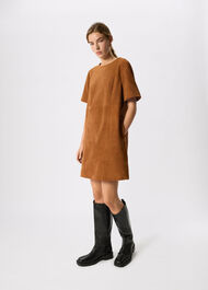Suede Boxy Mini Dress