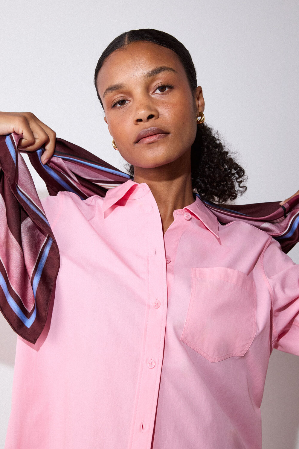 Pink Relaxed Fit Cotton Shirt