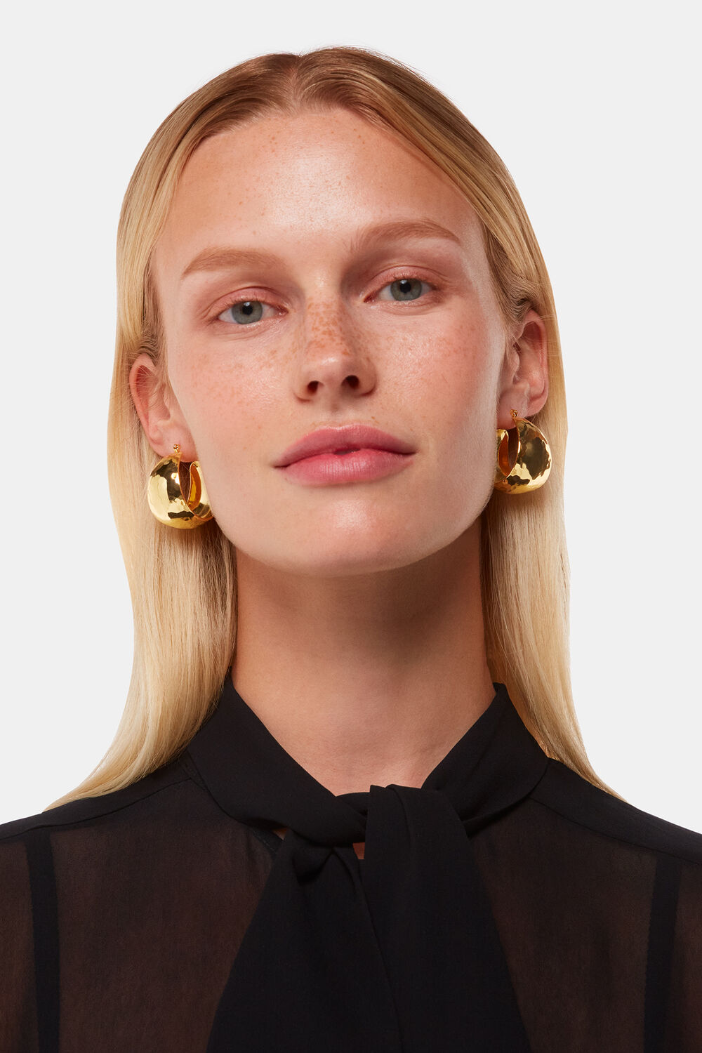 Textured Curved Earring
