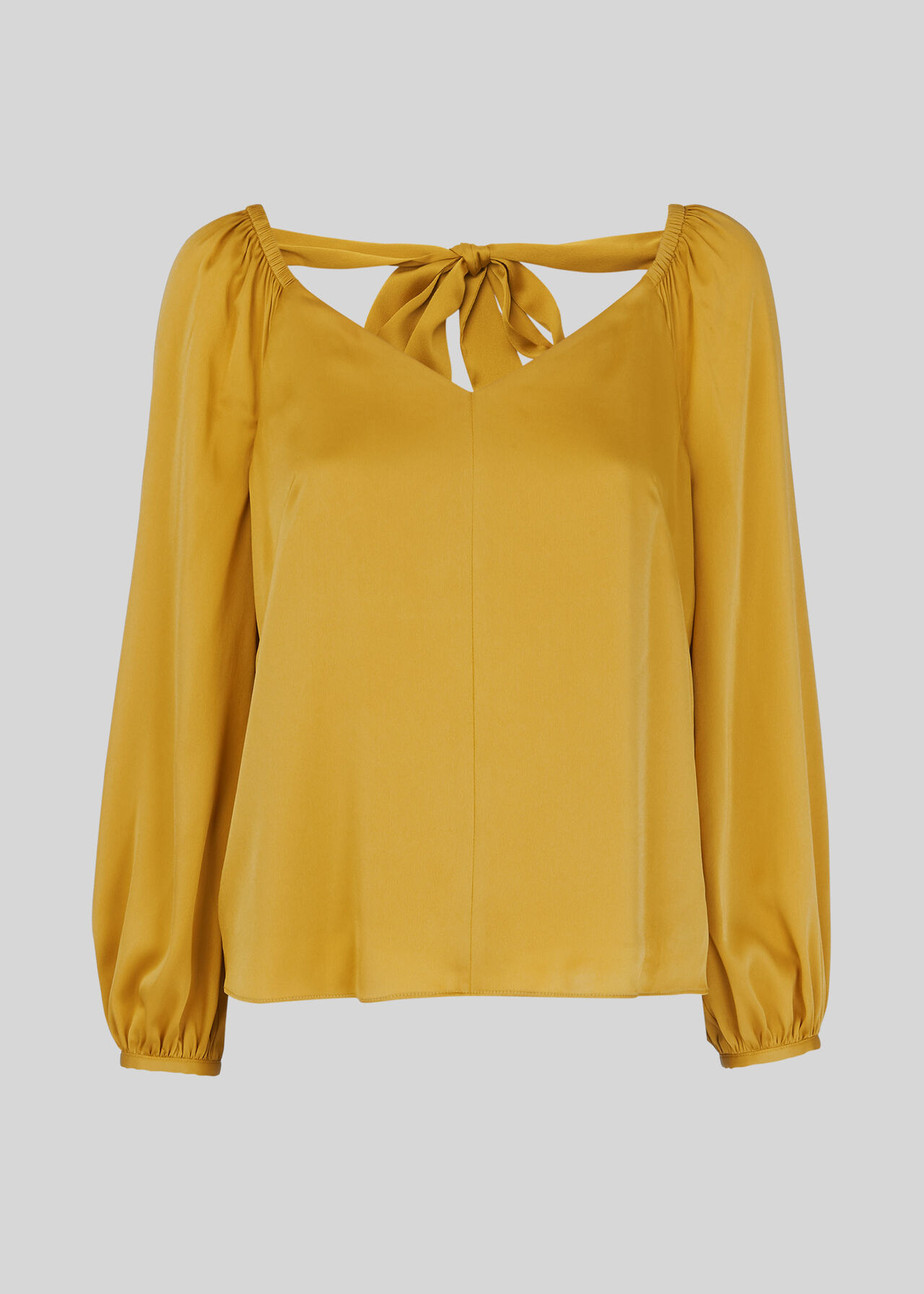 Lila Tie Back Blouse Yellow