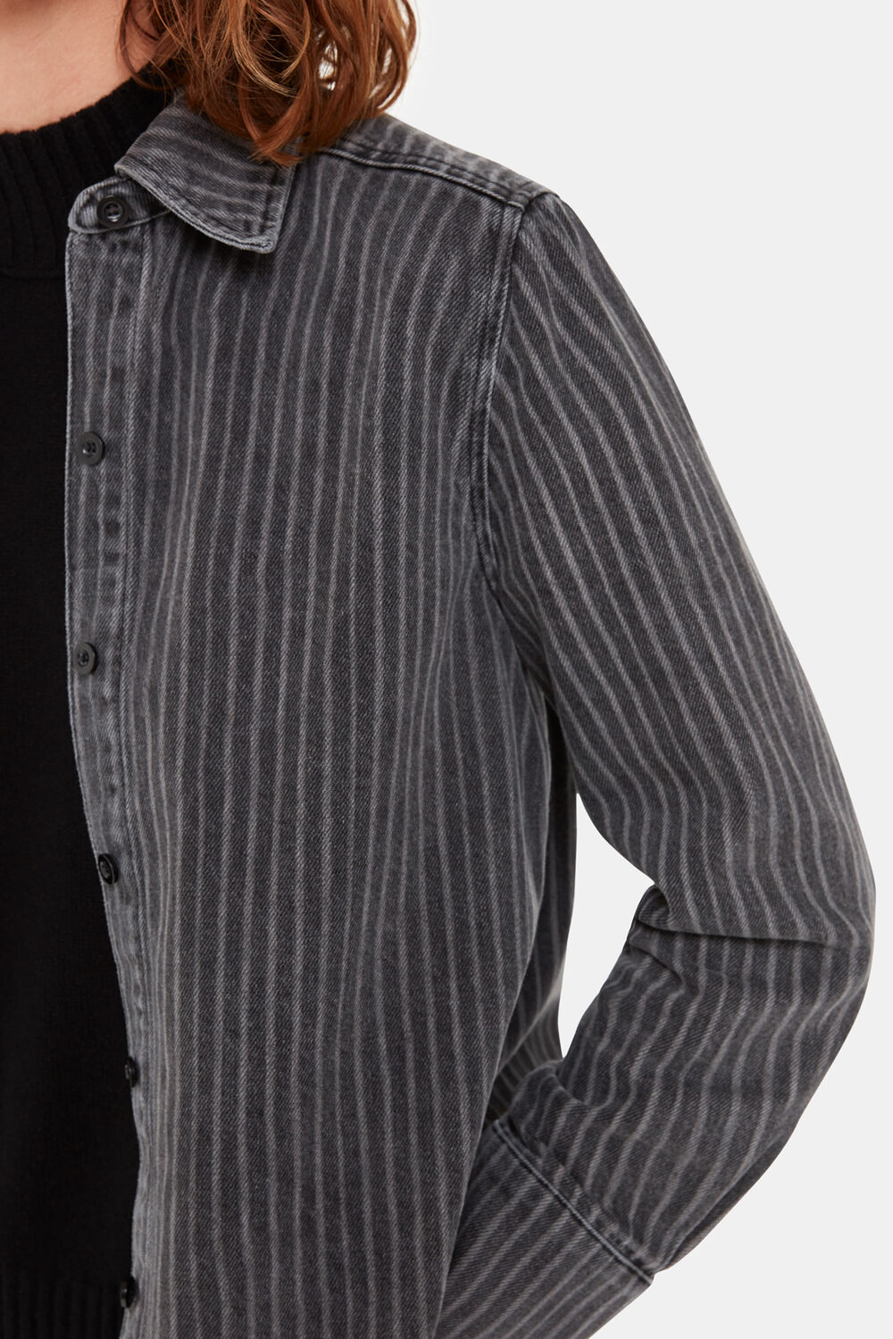 Washed Stripe Denim Shirt