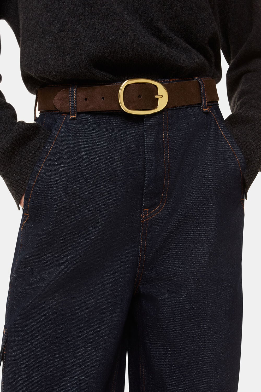 Chocolate Suede Belt