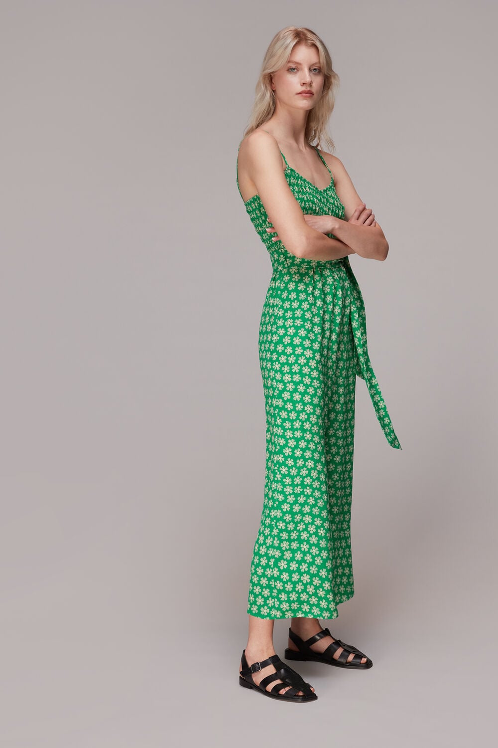 Daisy Check Print Jumpsuit