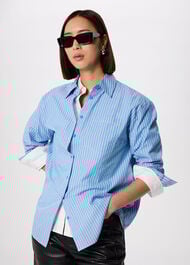 Oversized Fit Stripe Shirt