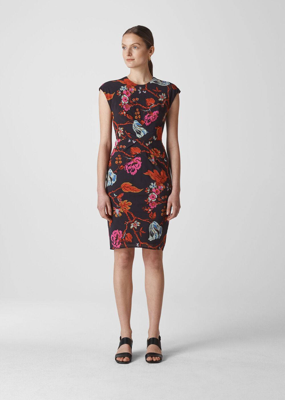 Scarf Print Silk Bodycon Multicolour