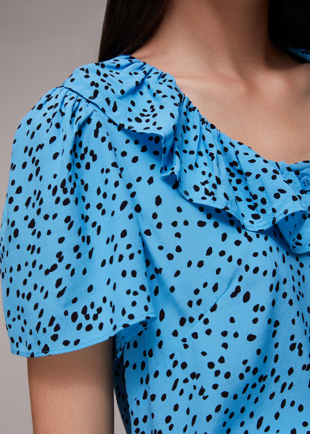 Spotted Dot Collar Top