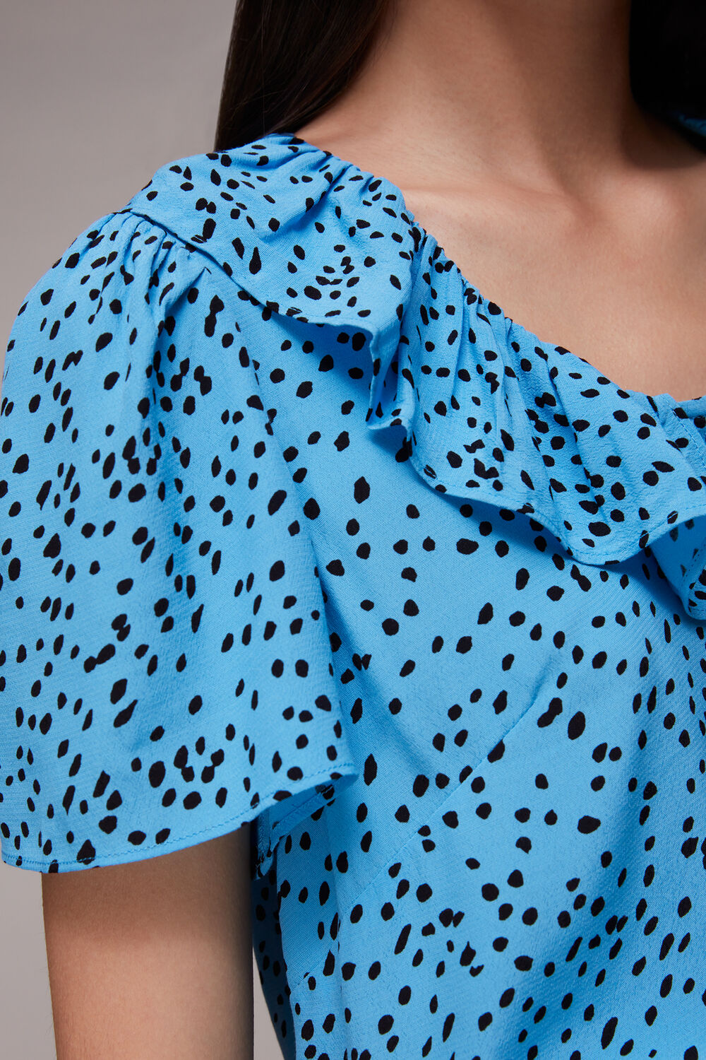 Spotted Dot Collar Top