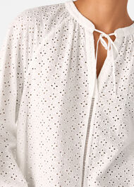 Broderie V Neck Blouse