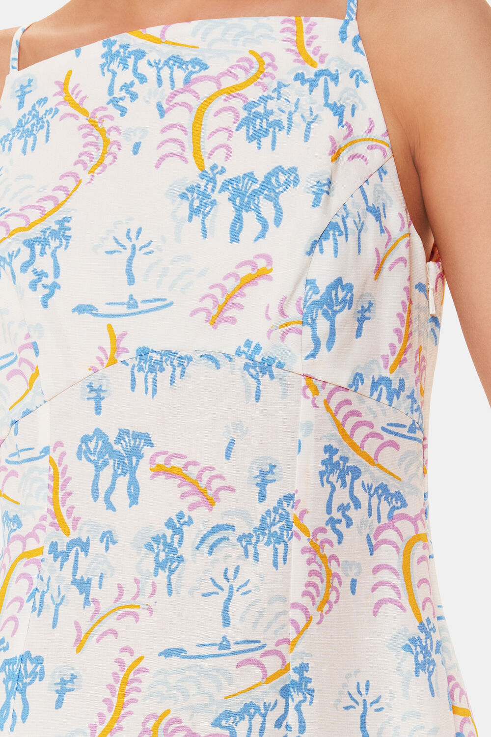Ivory Rainforest Linen Blend Dress