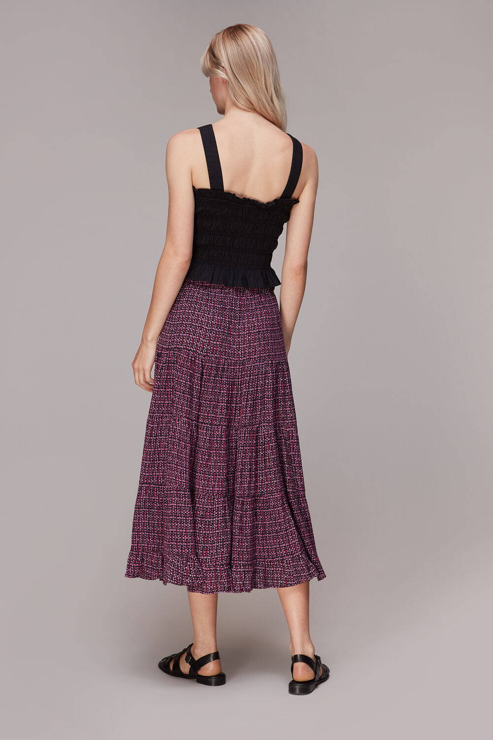 Twist Dot Print Skirt