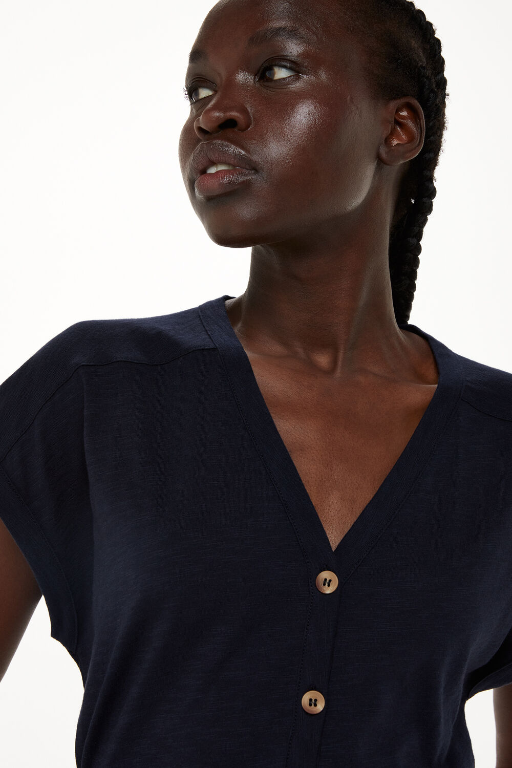 Aubrie Button Through Top