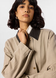 Casual Contrast Collar Jacket