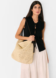 Attie Rope Handle Straw Tote
