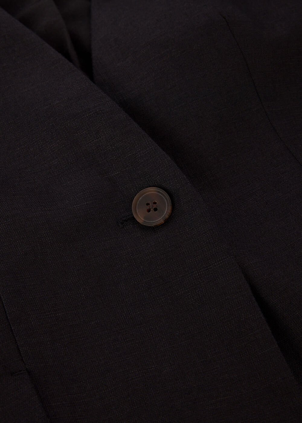 Petite Collarless Linen Blazer