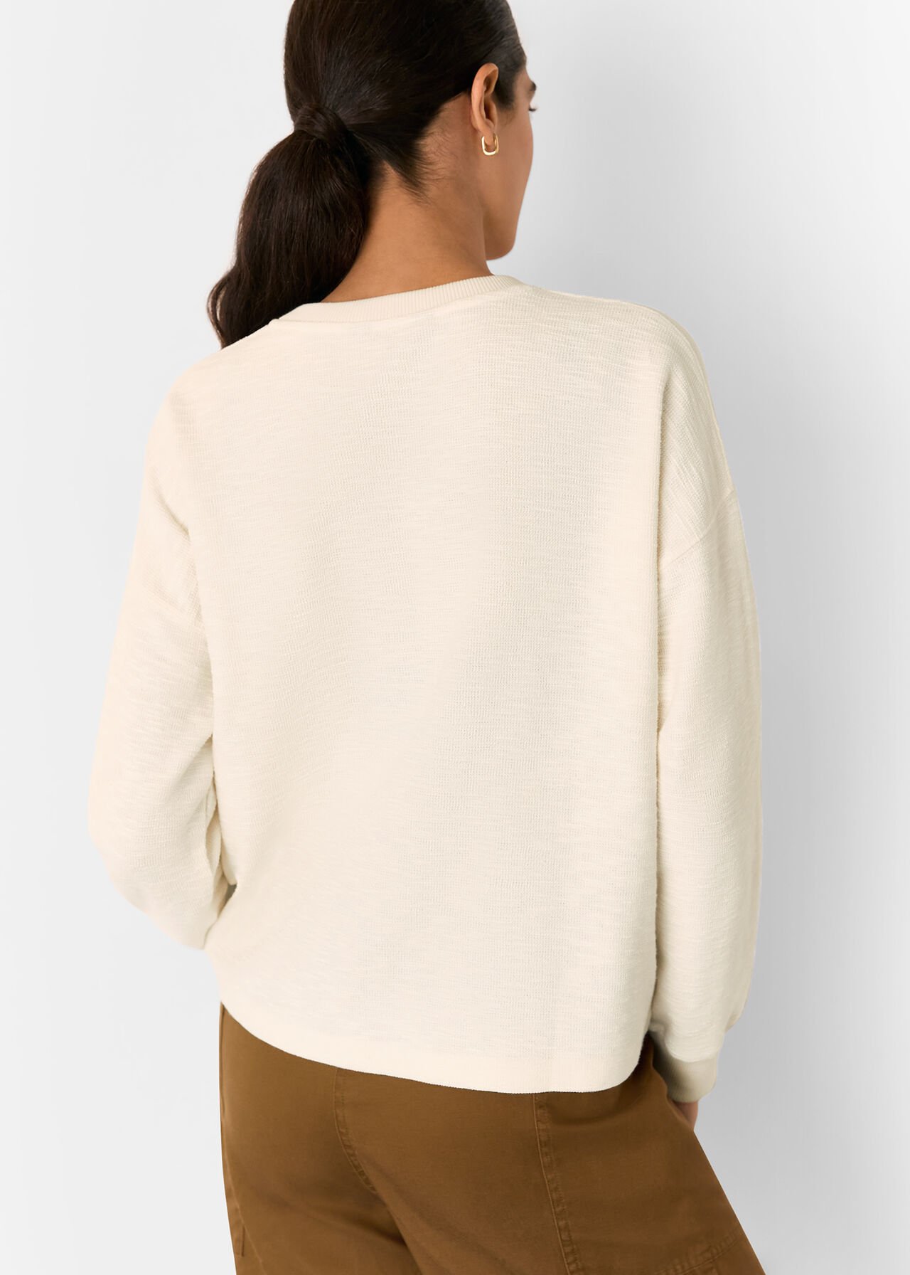 Textured Relaxed Jersey Top