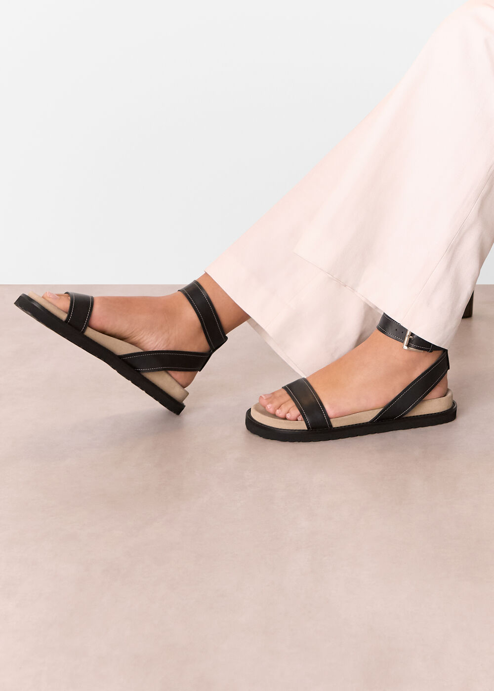 Ottie Contrast Stitch Sandal