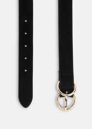 Suede Double Ring Buckle Belt