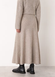 Wool Textured Midi Skirt
