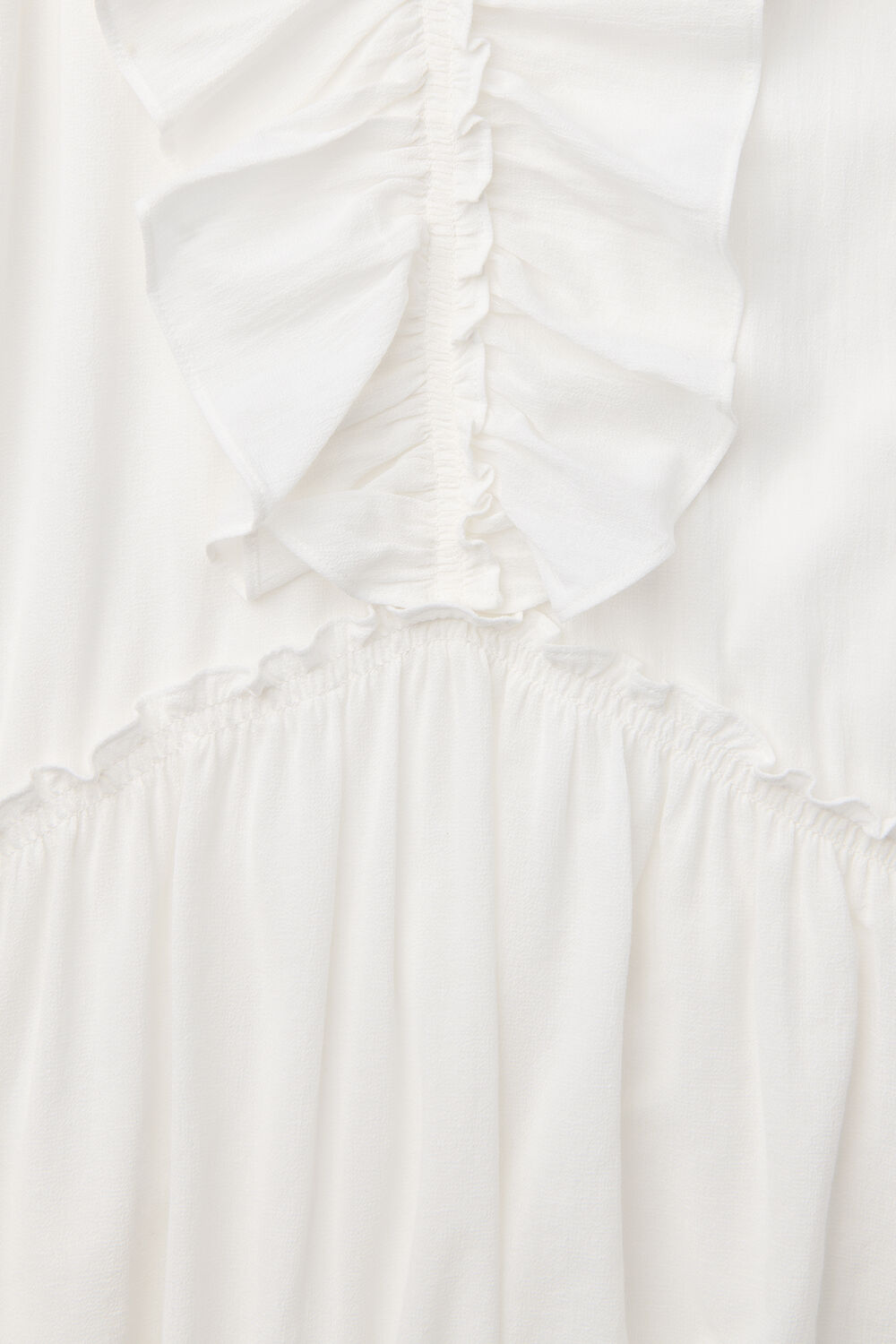 Ruffle Trapeze Mini Dress