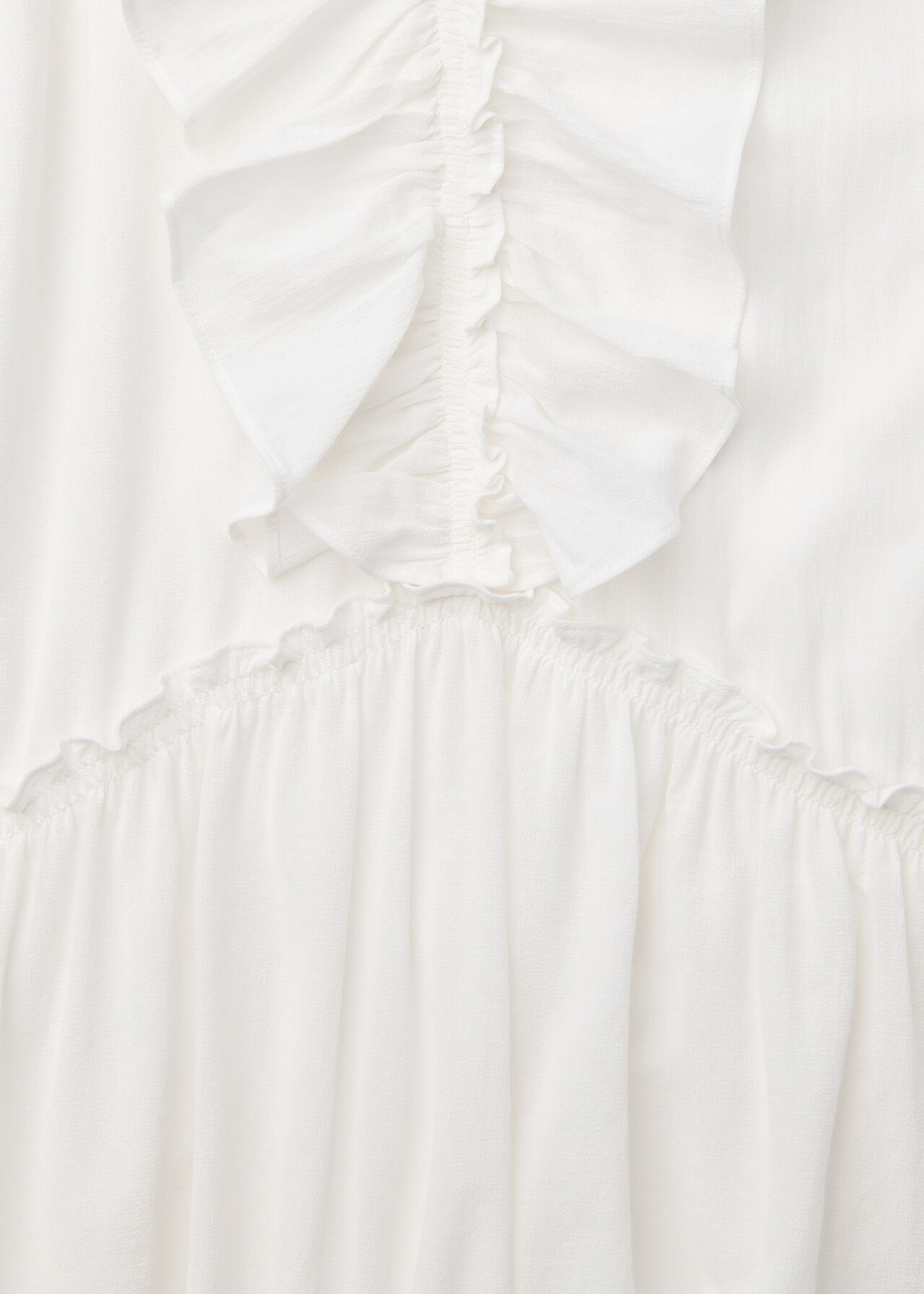 Ruffle Trapeze Mini Dress