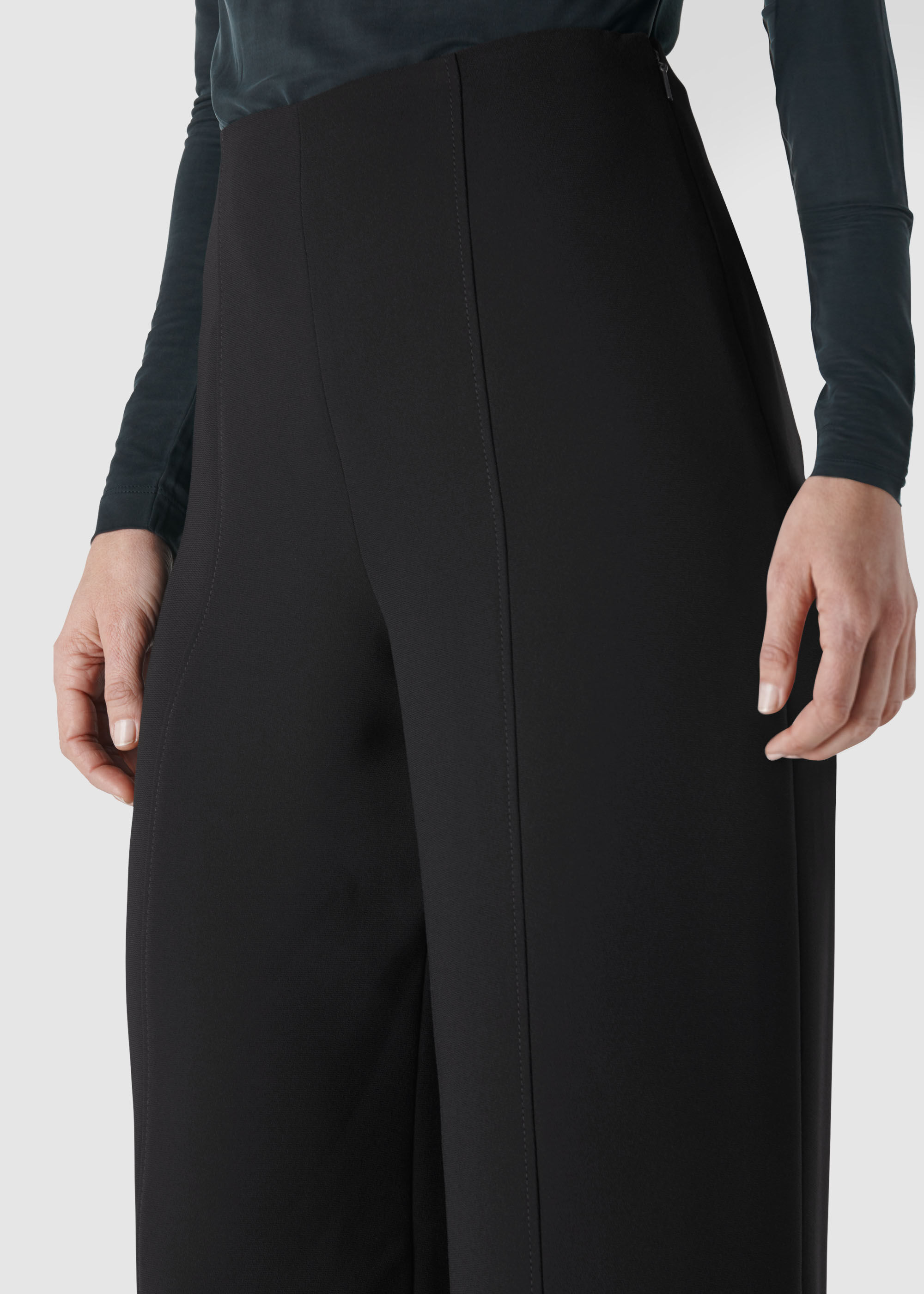 Wide leg on sale crepe trousers